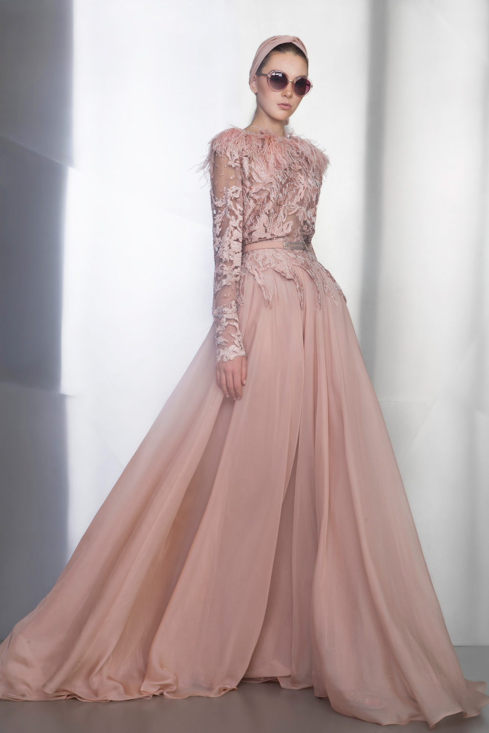 Peach dress - ZIAD NAKAD
